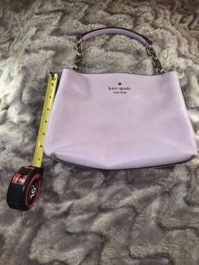kate spade Lilac Pebbled Leather Shoulder Bag with Gold Hardware
